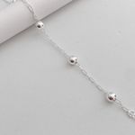 Pulseira Prata Legitima 925 5 Bolas 4mm