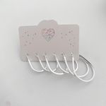 Kit Argola Gota Prata Legitima 925 Fio Quadrado