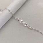 Pulseira Prata Legitima 925 Infinito e Zirconia Rosa Claro 1,3gr