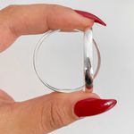 Brinco Argola Prata Legitima 925 4mm 3,5cm Fecho Encaixe