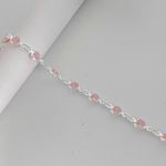 Pulseira Infantil Prata Legitima 925 Corações Zirconia Rosa 2,1gr