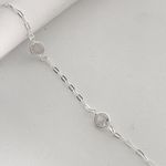 Pulseira Prata Legitima 925 Zirconias Cristal 2,0gr