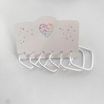 Kit Argola Quadrada Prata Legitima 925 Fio Quadrado