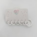 Kit Argola Redonda Prata Legitima 925 Fio Quadrado