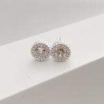 Brinco Prata Legitima 925 Zirconia Cristal com Detalhes