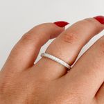 Anel Aparador Prata Legitima 925 Aliança Inteira Zirconia Cristal