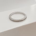 Anel Aparador Prata Legitima 925 Aliança Inteira Zirconia Cristal