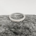 Anel Aparador Prata Legitima 925 Aliança Inteira Zirconia Cristal