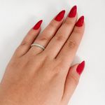 Anel Aparador Prata Legitima 925 Aliança Inteira Zirconia Verde