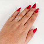 Anel Aparador Prata Legitima 925 Aliança Inteira Zirconia Pink