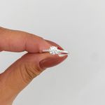 Anel Prata Legitima 925 Solitário Moissanite 4,5mm 
