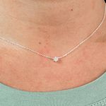 Gargantilha Prata Legitima 925 Moissanite 3mm 40cm + 5 Extensor