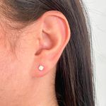 Brinco Prata Legitima 925 Moissanite 4mm