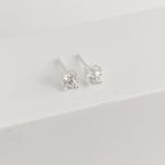Brinco Prata Legitima 925 Moissanite 4mm