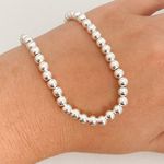 Colar Prata Legitima 925 Bola 6mm 9,2gr