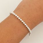 Pulseira Prata Legitima 925 Bola 4mm 5,2gr