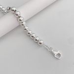 Pulseira Prata Legitima 925 Bolas 6 milimetros