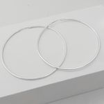 Argola Redonda Prata Legitima 925 5,5cm Fio Quadrado 1mm