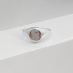 Anel Prata Legitima 925 Sinete Redondo