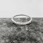 Anel Prata Legitima 925 Bolinha com Zirconia Cristal