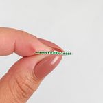 Anel Prata Legitima 925 Meia Aliança Zirconia Verde