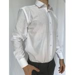 Camisa Social Branca Slim Punho simples
