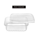 Pote Retangular Com Tampa 750ml Para Freezer e Microondas 