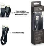 CABO CONECTOR USB 2.0 PARA TIPO C PRETO