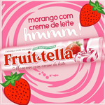 BALA DURA FRUITTELLA SABOR MORANGO COM CREME DE LEITE