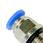 CONEXAO PNEUMATICA DE ENGATE RAPIDO CONECTOR RETO MACHO TUBO 06 X 1/2