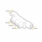 CONEXAO PNEUMATICA DE ENGATE RAPIDO DISTRIBUIDOR MULTIPLO 5 SAIDAS TUBO 8MM