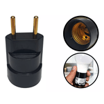 PORTA LAMPADA PLUG ADAPTADOR MACHO COM PINO 250V - 150W