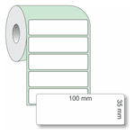 ETIQUETA ADESIVA COUCHE 100 X 35MM X 1 COL. AMARELO FLUORESCENTE