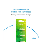 CARTELA COM 5 PILHAS ALCALINAS BATERIA 12V A27