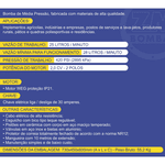 LAVADORA ALTA PRESSAO ZM BOMBAS ZM25/2 220V MONOFASICA 2CV