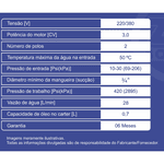 LAVADORA ALTA PRESSAO ZM BOMBAS LR28/3 220V TRIFASICA 2CV