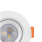 LUMINARIA LED DE EMBUTIR REDONDA 3W 3000K ECOSPOT MR11 74 X 25MM 