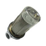 FILTRO LINHA 1" P/ DIESEL E GASOLINA COPO POLICARBONATO ELEMENTO INÓX
