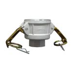 ACOPLADOR CAMLOCK TIPO D EM ALUMINIO ENCAIXE 1.1/2" ROSCA FEMEA 1" BSP