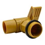 TORNEIRA P/ TAMBOR 200 LITROS EM POLIETILENO ROSCA 2" OBTURADOR CHATO