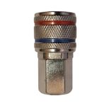 ENGATE RAPIDO 1/4" P/ AR COMPRIMIDO ROSCA FEMEA 1/4" NPT BREMEN 103