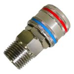 ENGATE RAPIDO 1/4" P/ AR COMPRIMIDO ROSCA MACHO 1/2" NPT BREMEN 1447