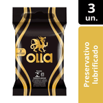 PRESERVATIVO LUBRIFICADO OLLA EFEITO RETARDANTE PCT COM 3 UN