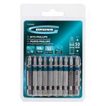 10 BITS PHILLIPS PH1 50MM X 1/4" PONTA MAGNETIZADA P/ PARAFUSADEIRA