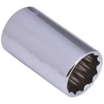 SOQUETE ESTRIADO ENCAIXE 1/2 CROMO VANADIUM 16MM