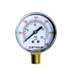 MANÔMETRO VERTICAL STEELS 20BAR/300PSI CAIXA PLASTICA 2