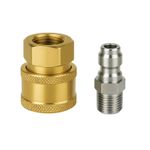 ENGATE RAPIDO + PINO ROSCA 1/4" P/ LAVADORA DE ALTA PRESSÃO