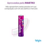 CARTELA COM 2 PILHAS RECARREGAVEIS ELGIN AAA 900MAH BATERIA 1,2VOLTS