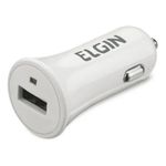 CARREGADOR VEICULAR ELGIN 46RCV1USB000 USB 12V 1A 5W BRANCO