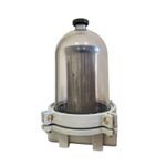 FILTRO P/ DIESEL E GASOLINA COPO POLICARBONATO C/ DRENO ROSCA 1.1/2"